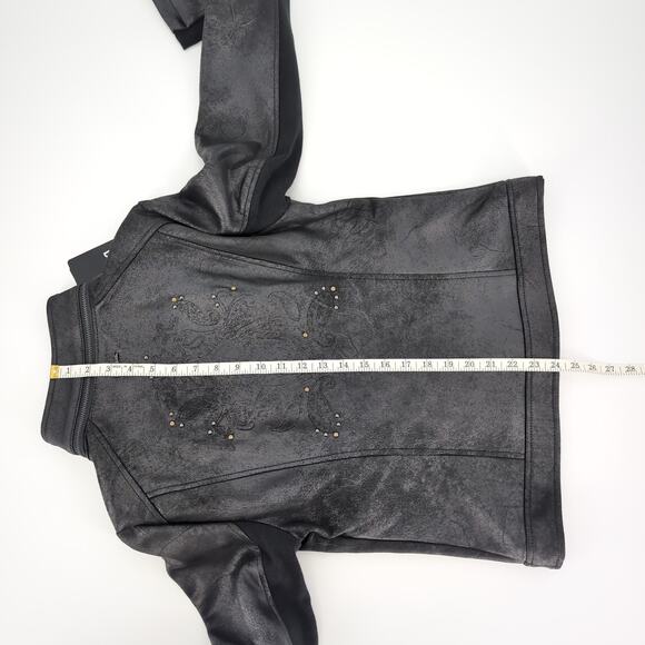 Desigual Millet Women's Black Front Zipper Motorcycle Jacket - US Size 6 - NWT - Picture 10 of 16